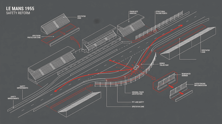 Le Mans 1955 Safety Reform Infographic