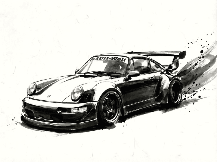 RWB 911: Sumi-e Motion Study
