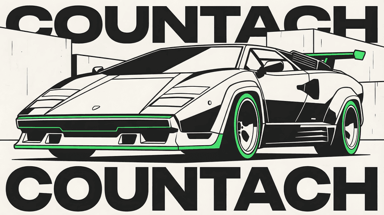 Lamborghini Countach Neon Wedge