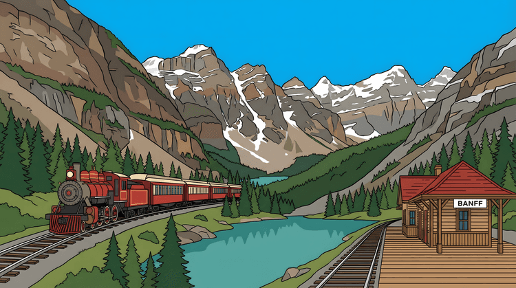 Vintage Steam Train to Banff Canadian Rockies