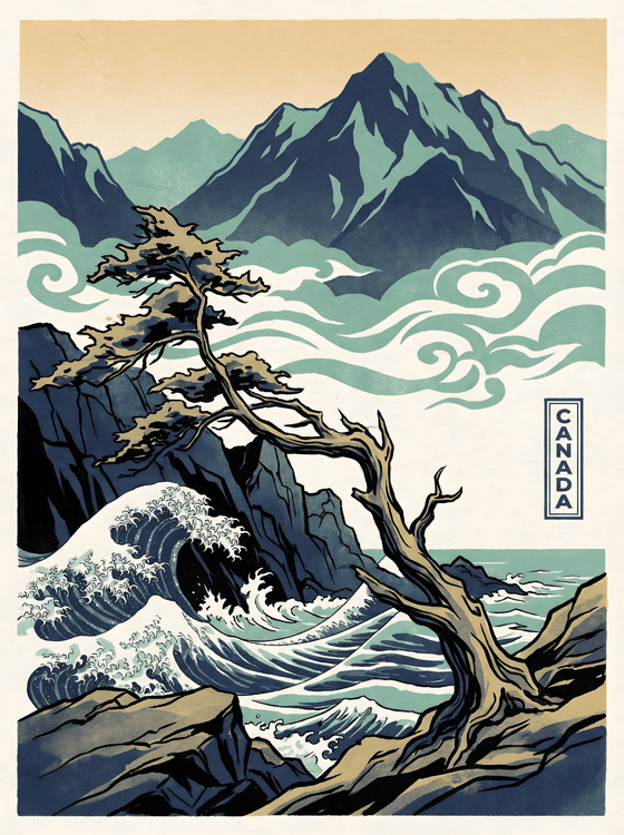 Canada West Coast Ukiyo-e Fusion