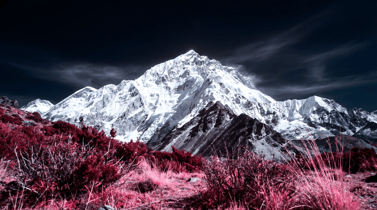 Infrared Mount Everest Himalayan Summit