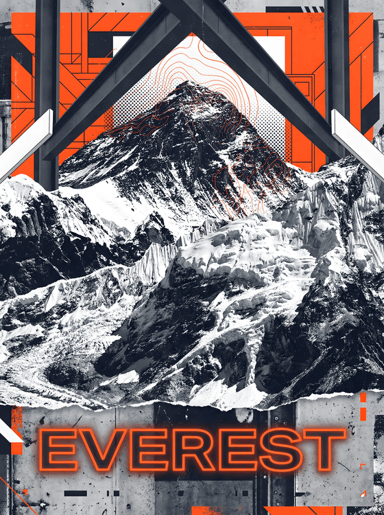 Everest Industrial Mixed Media Graphic Poster