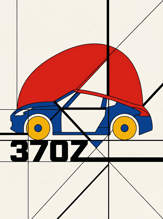 Nissan 370Z De Stijl Modernist Abstract