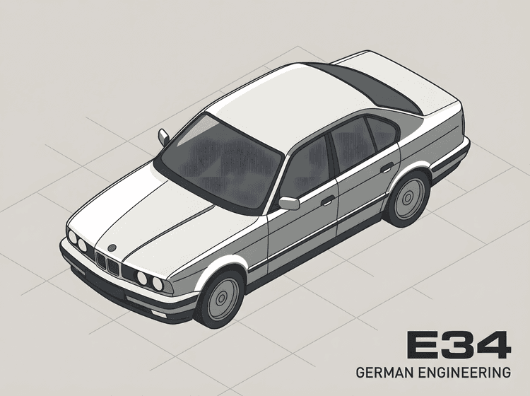 BMW E34 Isometric German Engineering