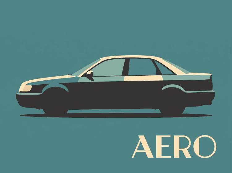 Audi 100 C4 Aero: Minimalist Flat Design