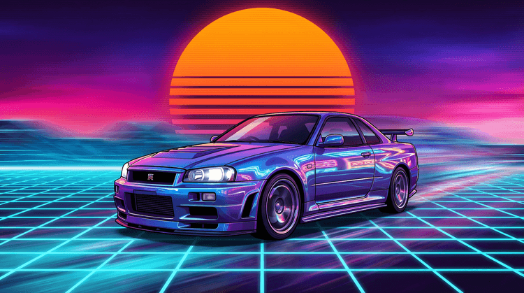 Neon Horizon Skyline GT-R R34