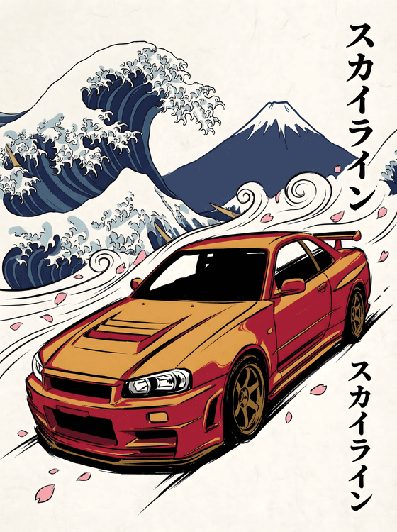The Great Wave of Skyline GT-R R34