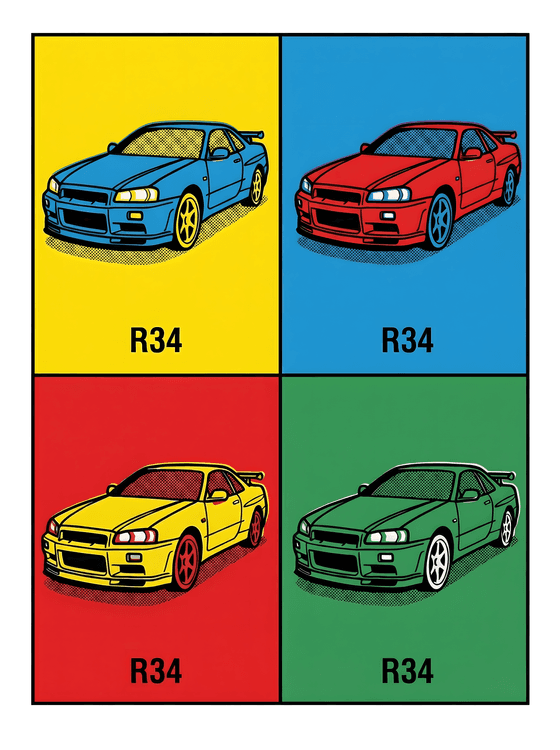 Pop Art Skyline R34 Quad
