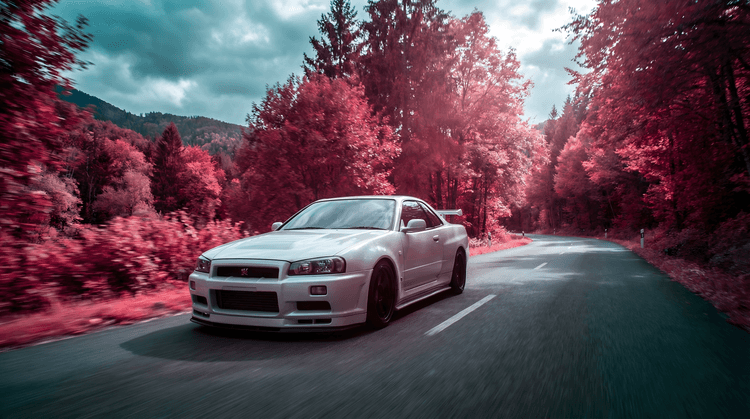 Infrared Forest Nissan Skyline GT-R R34