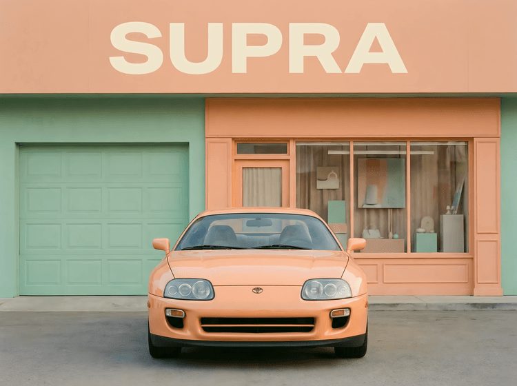 Pastel Dreams: Toyota Supra A80 in Palm Springs