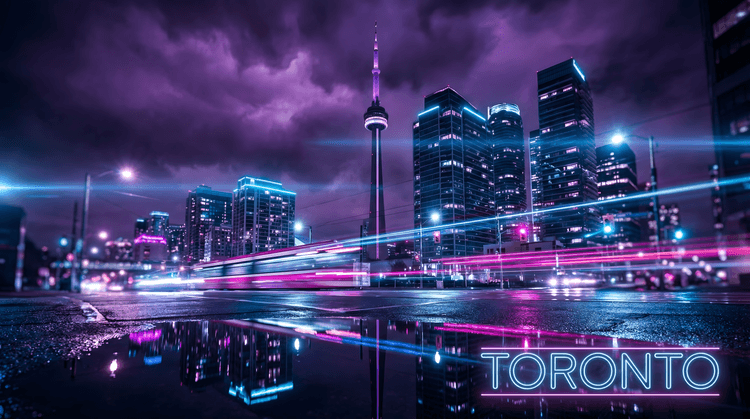 Midnight Neon: Toronto Skyline