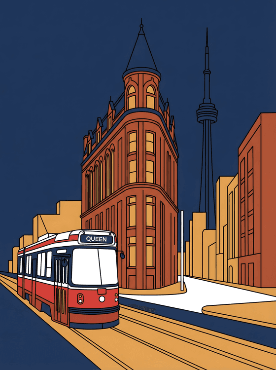 Toronto Urban Transit: Gooderham and CN Tower