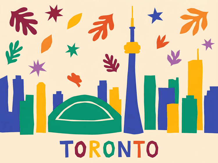 Matisse Style Toronto: CN Tower and Rogers Centre Cutout