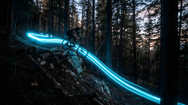 Electric Trail: Mountain Biking Light Trails