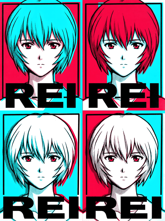 Rei Ayanami: Pop Art Quadrant