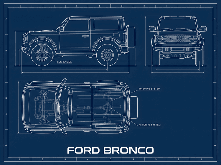 Ford Bronco Engineering Blueprint