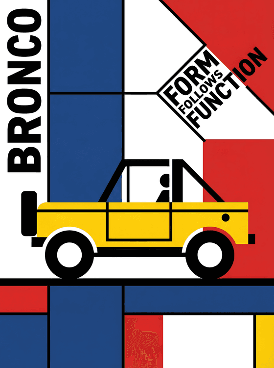 Bronco: Form Follows Function (De Stijl Edition)
