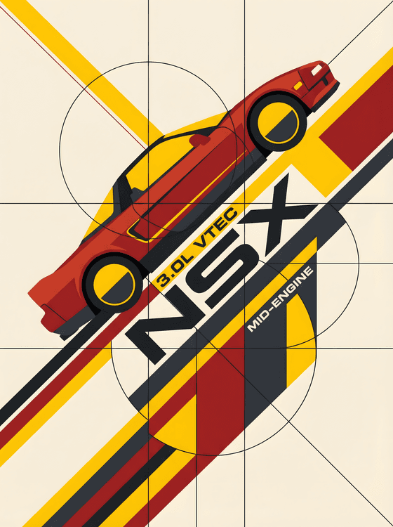 Geometric Rhythm: Honda NSX VTEC