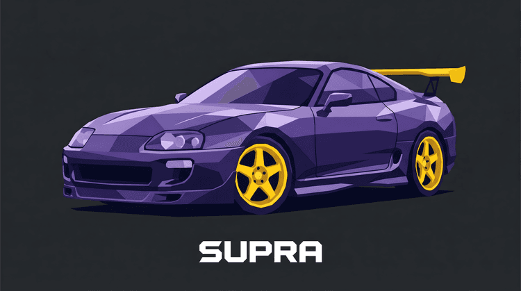 Low Poly Toyota Supra A80