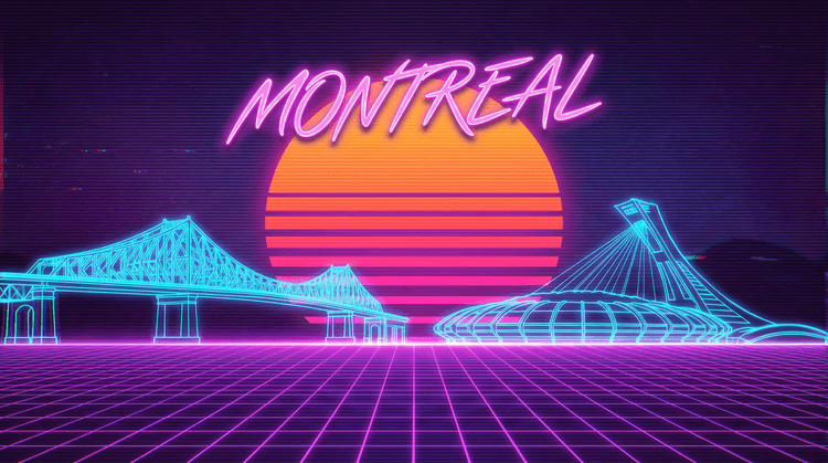 Montreal Synthwave Nightscape