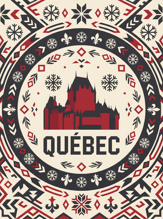 Quebec Winter Folk Mandala