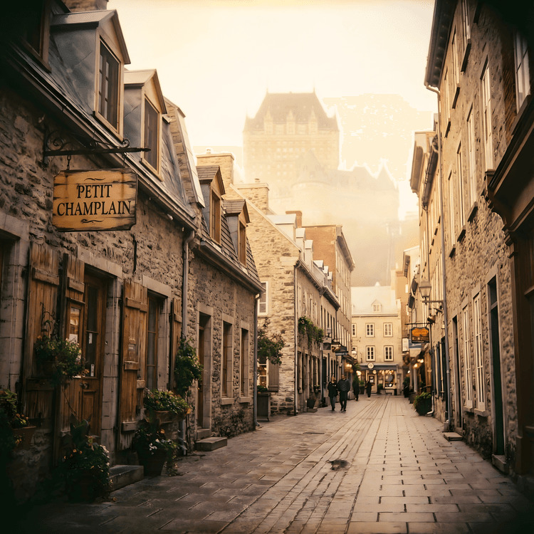 Morning Mist in Petit Champlain