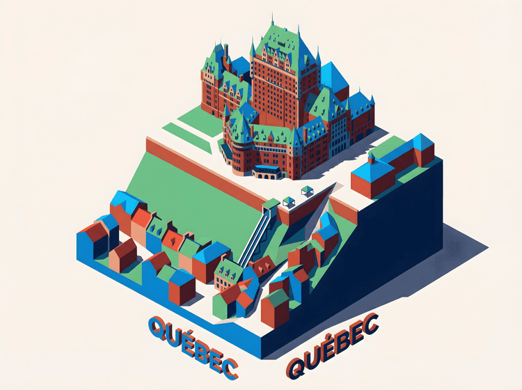 Quebec City Isometric Diorama: Le Château Frontenac