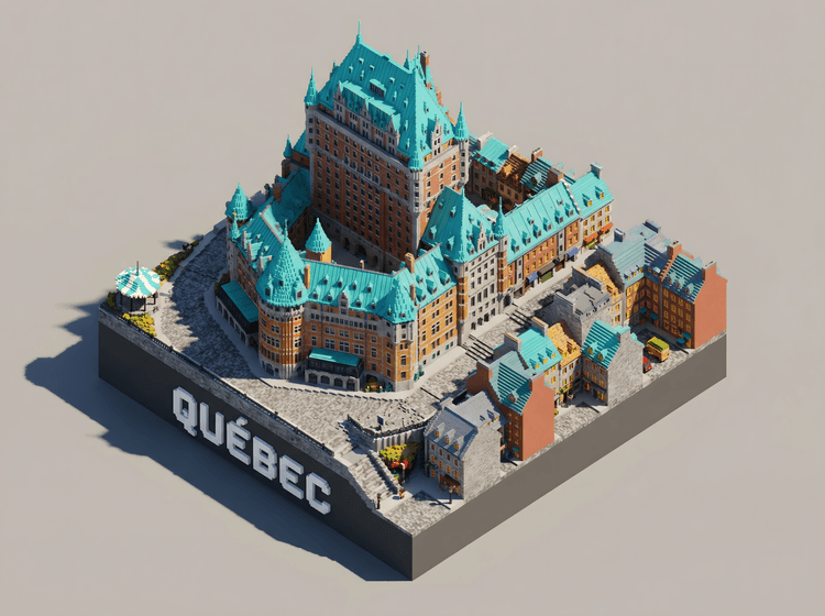 Voxel Quebec: Le Château Frontenac Diorama