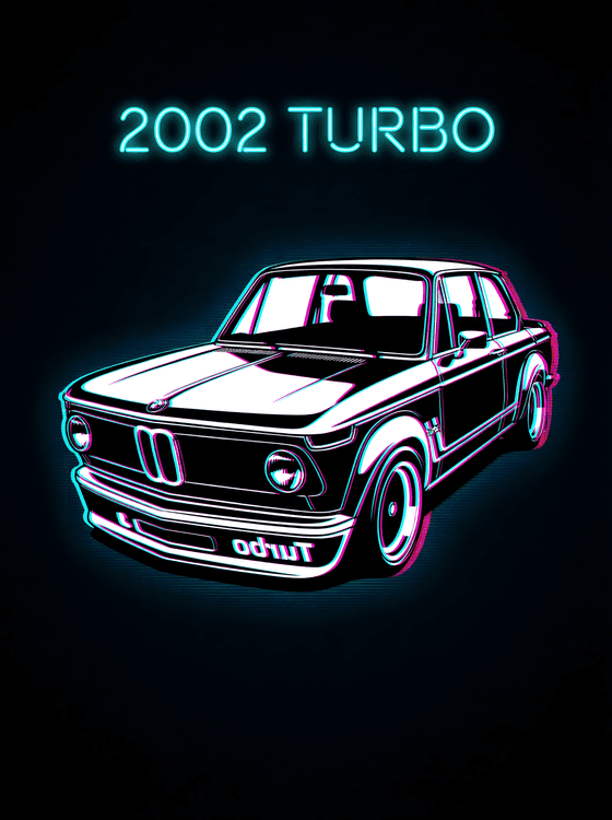 BMW 2002 Turbo Neon Synthwave Edition