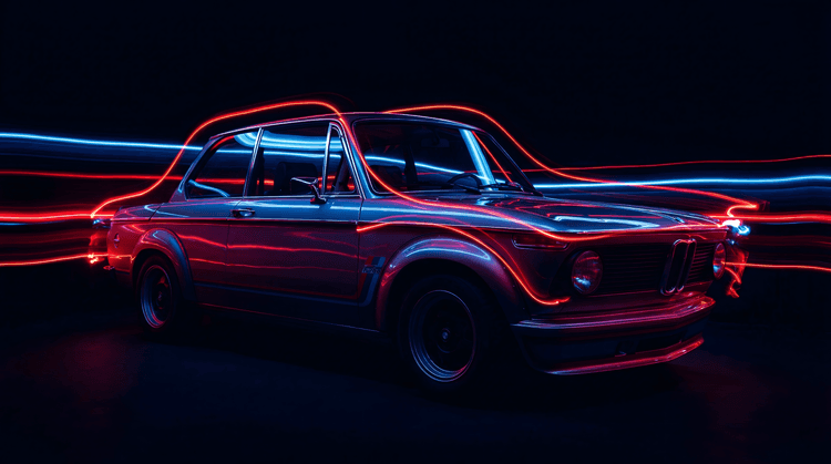 BMW 2002 Light Trails Nocturne