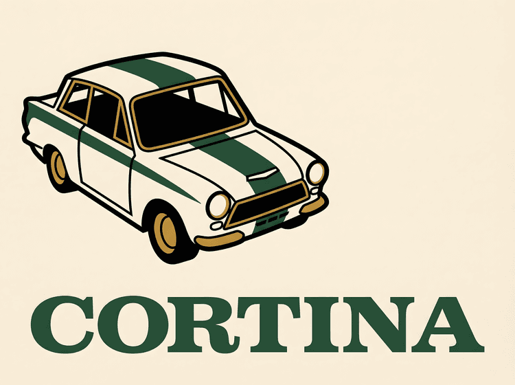 Lotus Cortina Minimalist Graphic Illustration