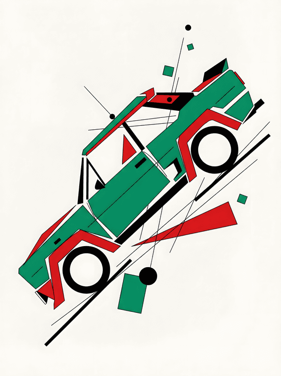 Fiat 131 Abarth Alitalia Suprematist Study