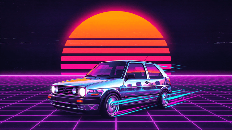 VW Golf Mk2 GTI Synthwave Speedster