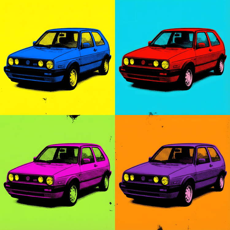 VW Golf GTI Pop Art Grid