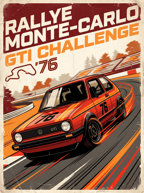 1976 Rallye Monte-Carlo GTI Challenge Poster