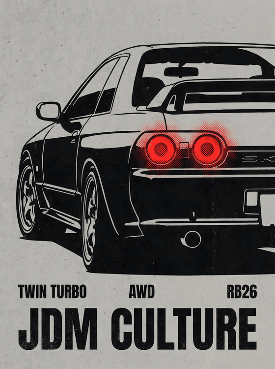 JDM Culture: R32 GT-R Technical Illustration