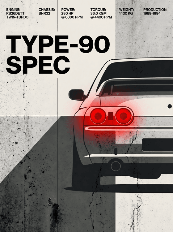 R32 Type-90 Spec: Technical Poster