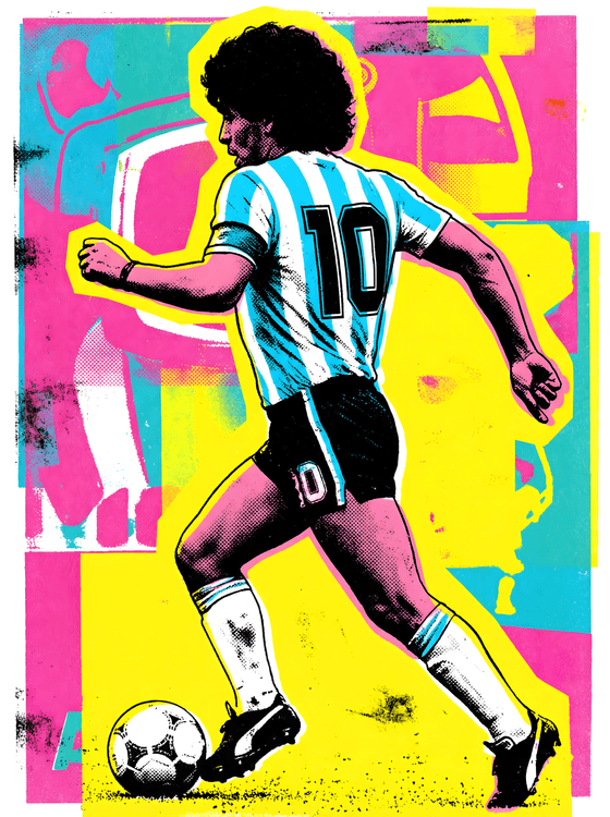 Maradona: Neon Pulse Pop Art