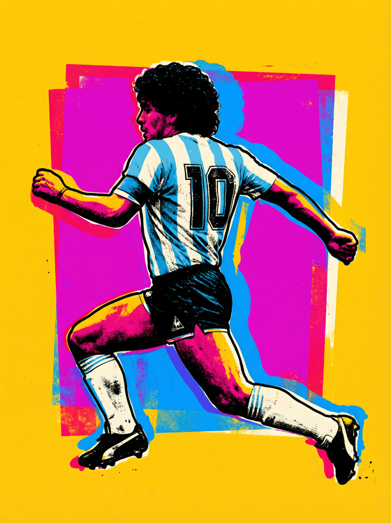 Maradona: Neon Pulse Pop Art