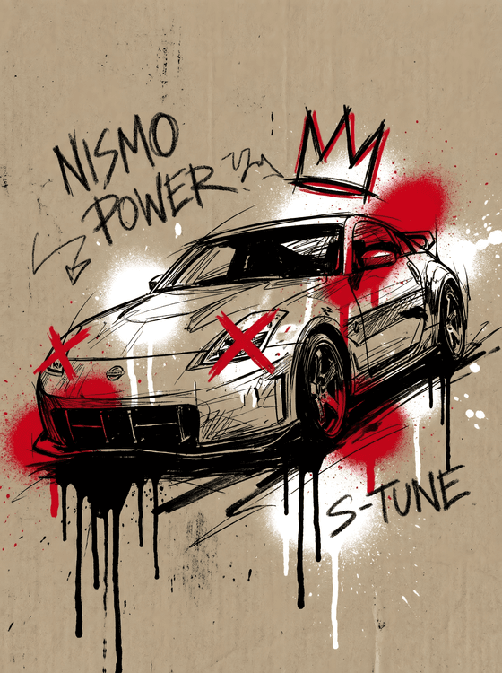 Nismo Power: Z33 Street Art Sketch