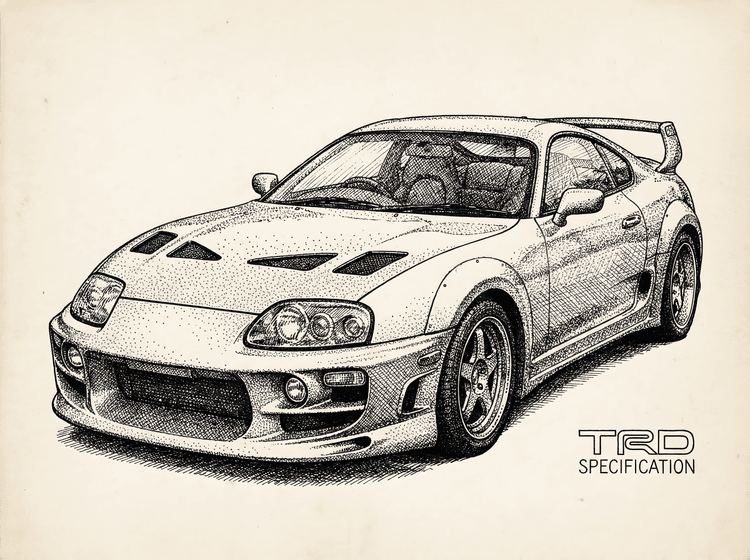 TRD Supra A80: Stippled Mastery