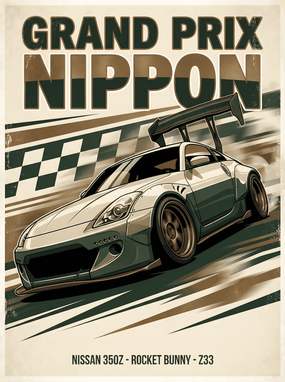 Grand Prix Nippon: Rocket Bunny Z33 Racing Poster