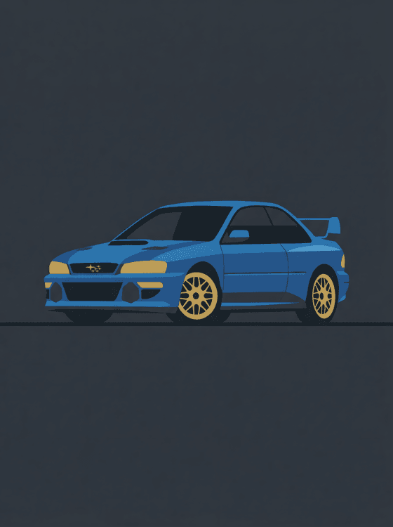 Subaru 22B STi: Minimalist Rally Icon