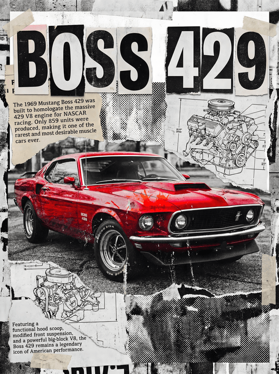 Boss 429: Engineering the Legend Collage