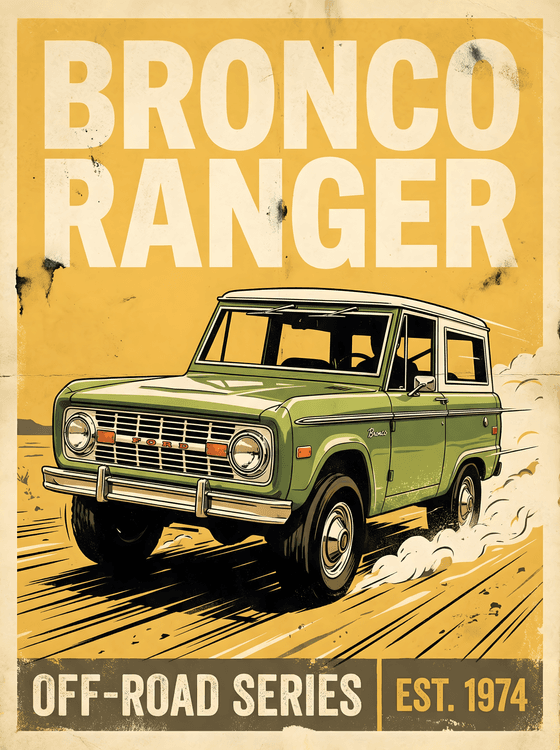 1974 Ford Bronco Ranger Off-Road Poster