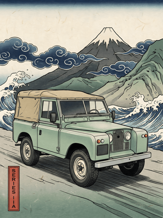 Land Rover Series IIA: Ukiyo-e Wave Rider