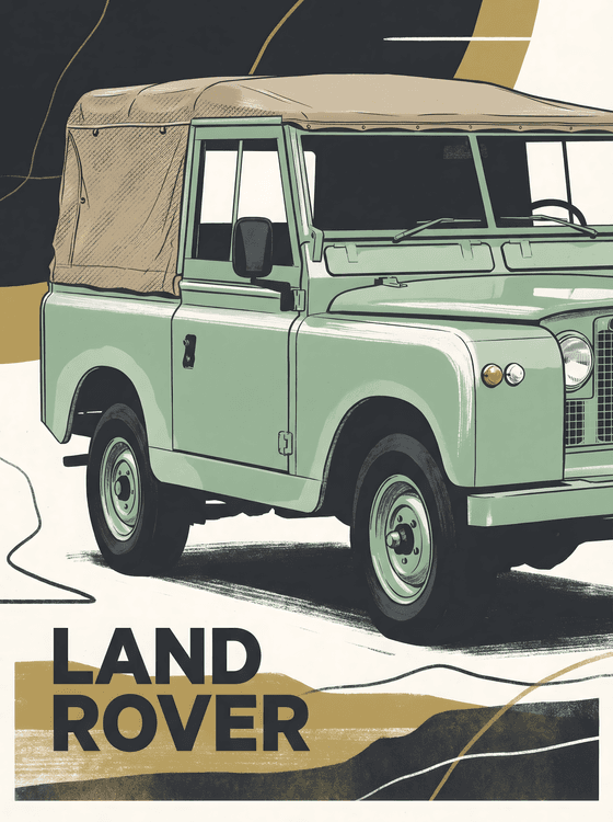 Land Rover Series IIA: Retro Utility Graphic
