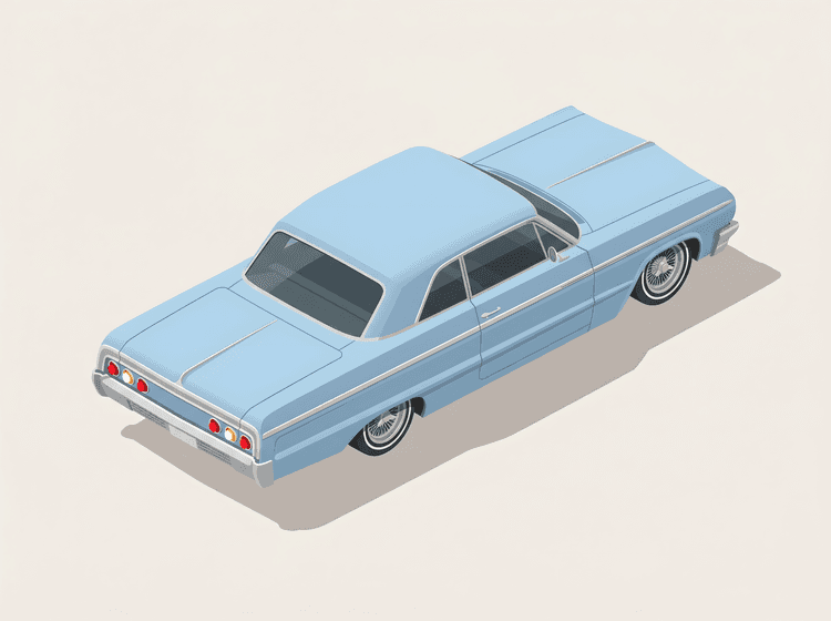 Baby Blue 64 Impala Isometric