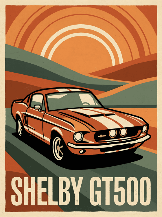 Shelby GT500: Retro Sunburst Muscle
